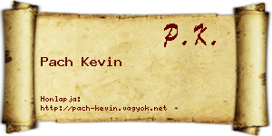 Pach Kevin névjegykártya